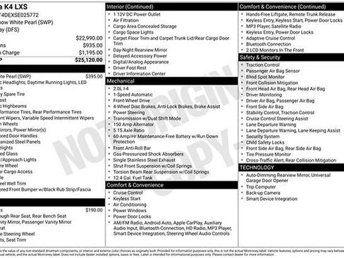 Certified 2025 Kia K4 LXS image 13
