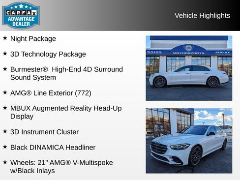 Used 2021 Mercedes-Benz S 580 4MATIC Sedan w/ AMG Line image 4