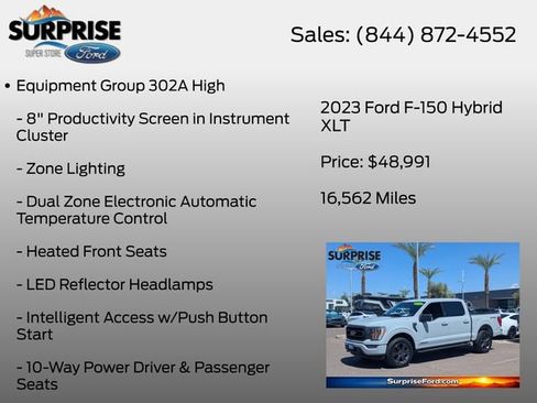 Certified 2023 Ford F150 XLT w/ Equipment Group 302A High AWD/4WD image 13