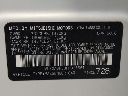 Used 2017 Mitsubishi Mirage ES FWD image 33
