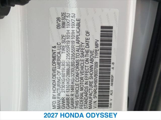 New 2027 Honda Odyssey Elite image 27