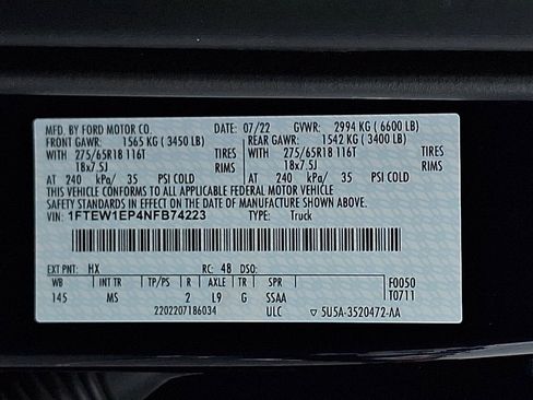 Certified 2022 Ford F150 XLT w/ Equipment Group 302A High image 27
