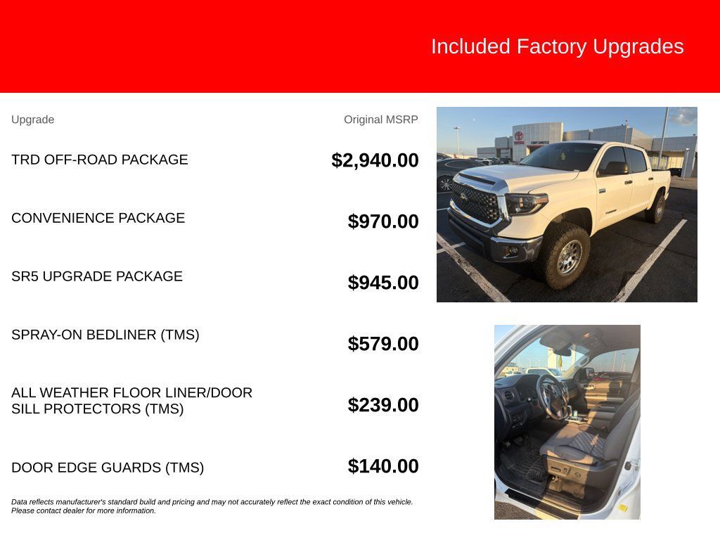 Used 2021 Toyota Tundra SR5 w/ TRD Off-Road Package AWD/4WD image 4