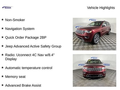 Used 2018 Jeep Grand Cherokee Overland AWD/4WD image 4