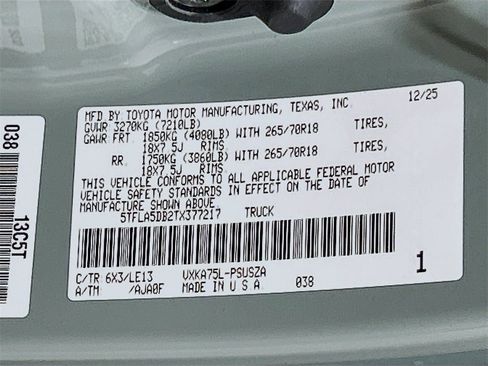 New 2026 Toyota Tundra SR5 image 29