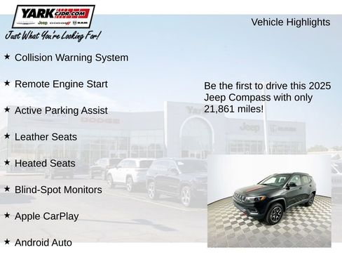 Certified 2025 Jeep Compass Trailhawk w/ Trailhawk Elite Group image 13