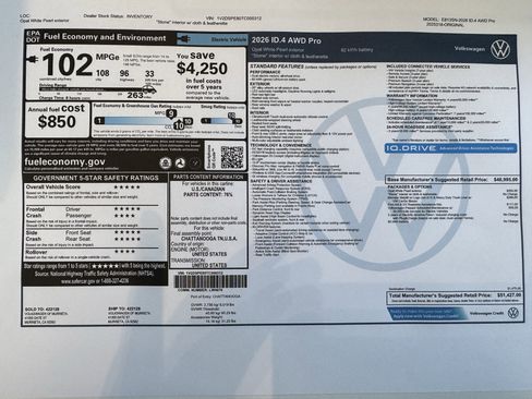 New 2026 Volkswagen ID.4 Pro image 3