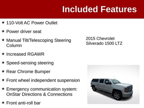 Used 2015 Chevrolet Silverado 1500 LTZ w/ LTZ Plus Package AWD/4WD image 4