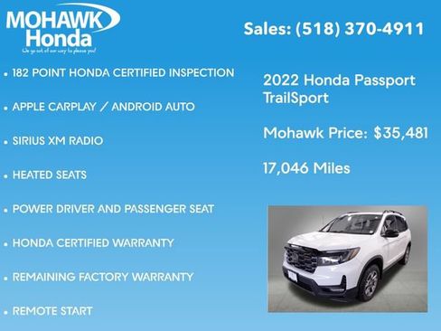 Certified 2022 Honda Passport TrailSport image 16