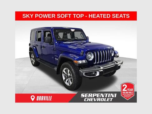 Used 2019 Jeep Wrangler Unlimited Sahara w/ Uconnect 4C Nav & Sound Group AWD/4WD image 1