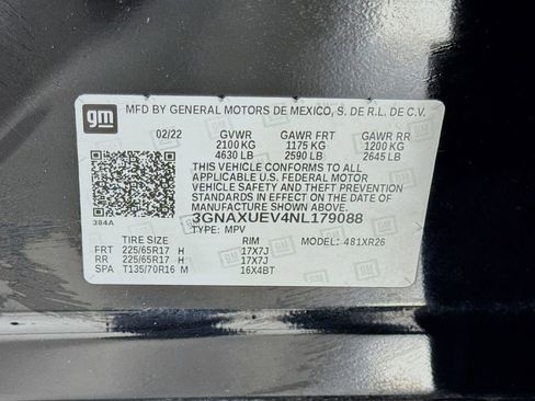 Used 2022 Chevrolet Equinox LT w/ LPO, Floor Liner Package AWD/4WD image 34