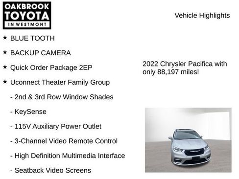 Used 2022 Chrysler Pacifica Limited w/ Uconnect Theater Family Group FWD image 5