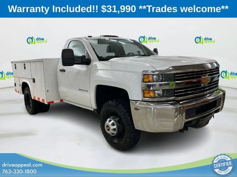 Used 2015 Chevrolet Silverado 3500 W/T w/ Snow Plow Prep Package AWD/4WD image 1