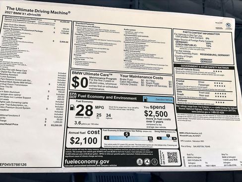 New 2027 BMW X1 xDrive28i AWD/4WD image 19