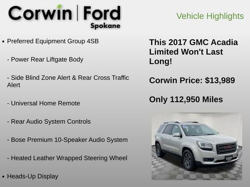 Used 2017 GMC Acadia Limited SLT image 18