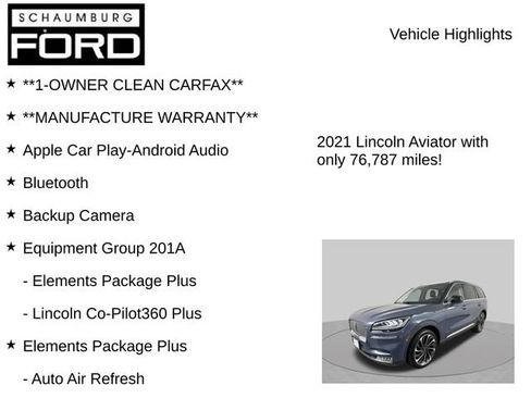 Used 2021 Lincoln Aviator Reserve w/ Equipment Group 201A AWD/4WD image 8