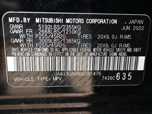 Used 2022 Mitsubishi Outlander SE FWD image 44