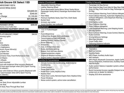 Used 2022 Buick Encore GX Select w/ Safety Package II FWD image 7