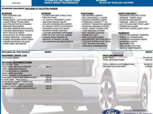 Used 2024 Ford F150 Lightning Platinum AWD/4WD image 2