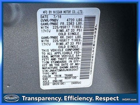 Used 2018 Nissan Rogue SV w/ Sun & Sound Touring Package image 40