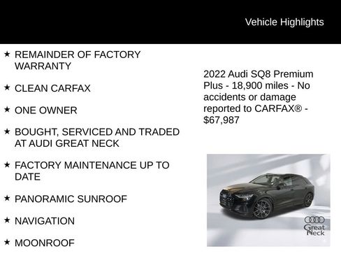 Used 2022 Audi SQ8 Premium Plus w/ Executive Package AWD/4WD image 9