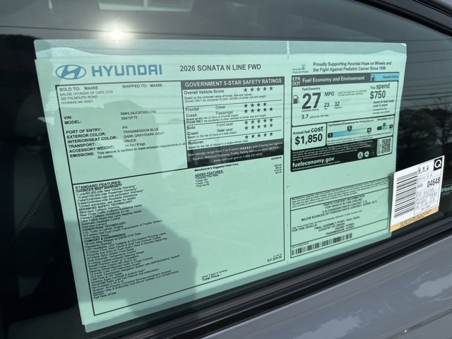 New 2026 Hyundai Sonata N Line FWD image 67