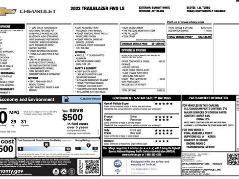 Used 2023 Chevrolet TrailBlazer LS FWD image 5