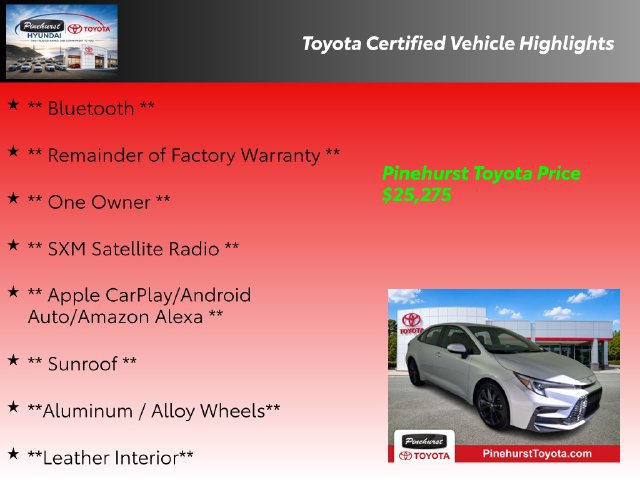 Certified 2024 Toyota Corolla XSE FWD image 19