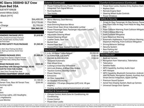 Used 2026 GMC Sierra 3500 SLT w/ SLT Convenience Package AWD/4WD image 3