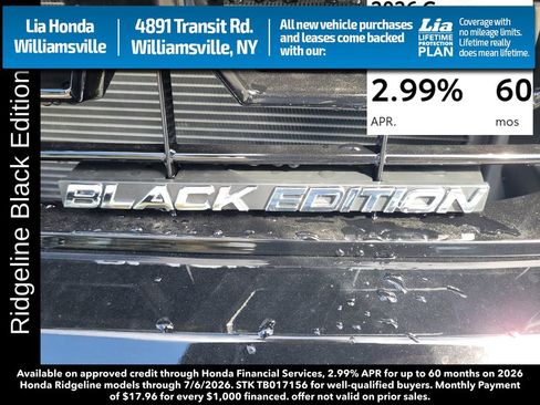 New 2026 Honda Ridgeline Black Edition image 11
