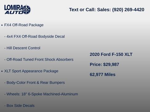 Used 2020 Ford F150 XLT w/ Equipment Group 302A Luxury AWD/4WD image 8
