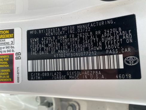 Used 2022 Toyota Avalon Limited w/ Advanced Safety Package FWD image 39