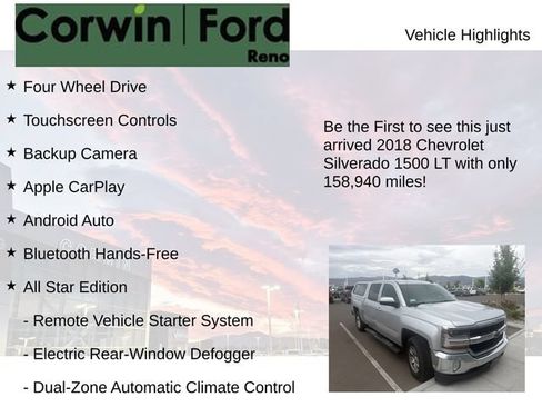 Used 2018 Chevrolet Silverado 1500 LT w/ All Star Edition AWD/4WD image 4