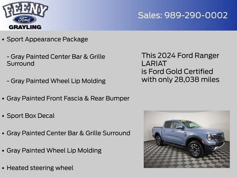 Certified 2024 Ford Ranger Lariat AWD/4WD image 14