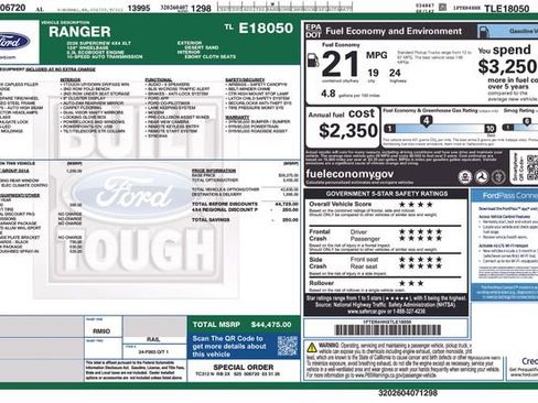 New 2026 Ford Ranger XLT w/ Equipment Group 301A High AWD/4WD image 9