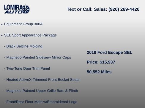 Used 2019 Ford Escape SEL w/ SEL Sport Appearance Package FWD image 6