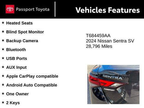 Used 2024 Nissan Sentra SV w/ All-Weather Package image 9