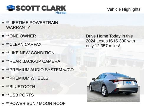 Used 2024 Lexus IS 300 w/ Comfort Package image 12