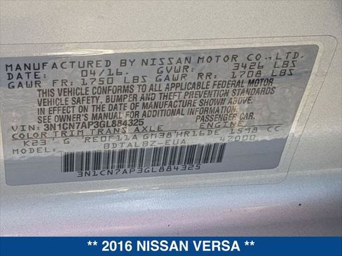 Used 2016 Nissan Versa SV FWD image 22