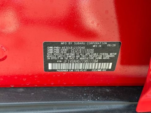 New 2026 Subaru WRX AWD/4WD image 24