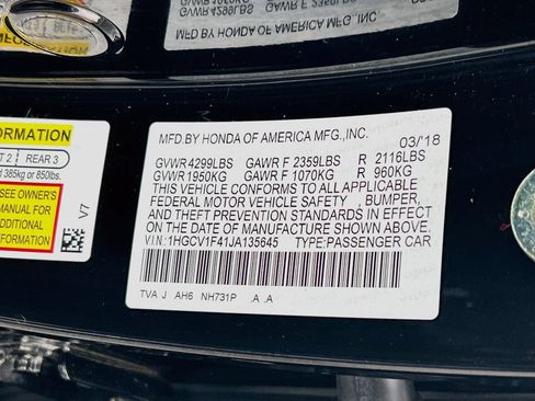 Used 2018 Honda Accord EX image 31