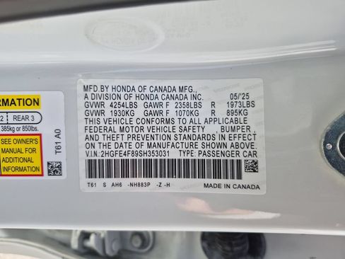 Used 2025 Honda Civic Sport image 35