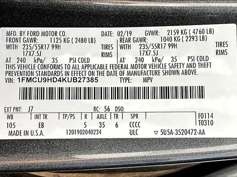 Used 2019 Ford Escape SEL image 33