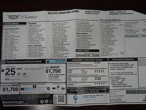 Used 2018 Cadillac ATS Luxury w/ Safety and Security Package image 3