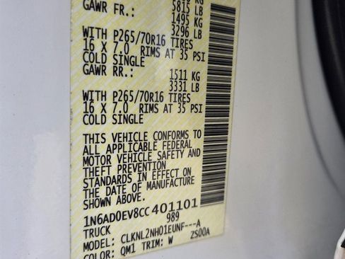 Used 2012 Nissan Frontier SV w/ SV Premium Utility Pkg image 11