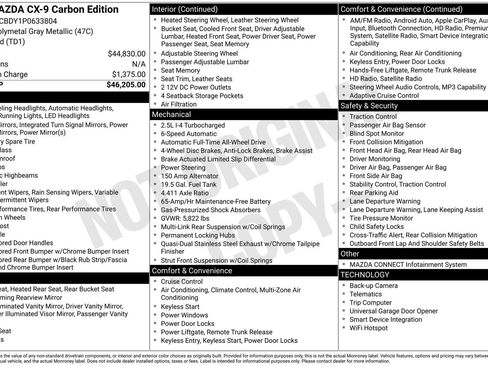 Used 2023 MAZDA CX-9 Carbon Edition image 12