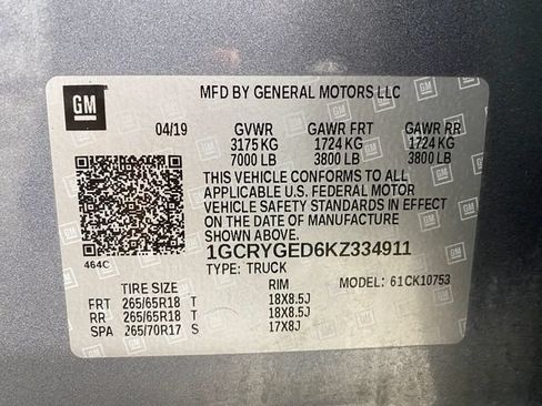 Certified 2019 Chevrolet Silverado 1500 LTZ w/ LTZ Plus Package AWD/4WD image 28