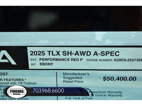 New 2025 Acura TLX SH-AWD w/ A-SPEC Pkg image 38