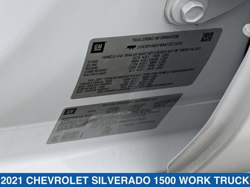 Used 2021 Chevrolet Silverado 1500 W/T w/ WT Fleet Convenience Package AWD/4WD image 36