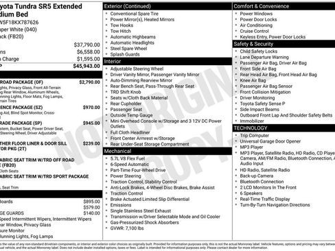 Used 2019 Toyota Tundra SR5 w/ TRD Off Road Package AWD/4WD image 7